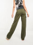 ONLY straight leg cargo trousers in khaki