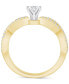 ფოტო #3 პროდუქტის Diamond Pear Twist Shank Engagement Ring (5/8 ct. t.w.) in 14k Gold
