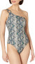 Фото #1 товара Shoshanna 285045 Women's Standard Monokini, Mocha Brown Multi, Size 2