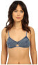 Фото #1 товара Seafolly Women's 176942 Deja Blue Bralette Bikini Top Swimwear Size 6