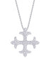 Diamond 1/3 ct. t.w. Maltese Cross Pendant Necklace in Sterling Silver