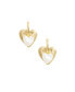 ფოტო #1 პროდუქტის Mother of Pearl and Gold Plated Heart Earrings