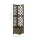 Фото #3 товара Corner Trellis Planter Gray 15.7"x15.7"x59" Solid Fir Wood