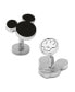 ფოტო #5 პროდუქტის Men's Mickey Mouse Silhouette Cufflinks and Stud Set, 6 Piece Set