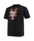Фото #3 товара Men's Pete Alonso Black New York Mets Big and Tall Wordmark Name and Number T-shirt