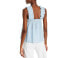 Фото #2 товара Aqua Womens Cotton Blend Eyelet Wide Strap Tank Blue Size Medium