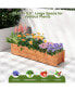 Фото #4 товара Цветочная клумба из дерева Costway rectangular Planter Box с 2 отверстиями для воды