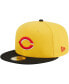 Фото #4 товара Men's Yellow, Black Cincinnati Reds Grilled 59FIFTY Fitted Hat