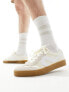 Levi's Sneak trainer in cream suede mix with gum sole