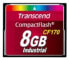 Transcend CF170 - 8 GB - CompactFlash - MLC - 90 MB/s - 60 MB/s - Heat resistant - Shock resistant