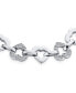 ფოტო #3 პროდუქტის Romantic Bridal Clear Pave Cubic Zirconia AAA CZ Alternating Open Heart Shape Bracelet For Women Girlfriend Wedding Rhodium Plated Brass 7 Inch