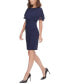 ფოტო #3 პროდუქტის Petite Chiffon-Sleeve Sheath Dress