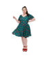 ფოტო #1 პროდუქტის Plus Size 1950s Poppy Flare Dress