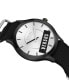 Men's Two-Hand Quartz Less Black Nylon Strap 40mm