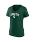 ფოტო #3 პროდუქტის Women's Green Michigan State Spartans Evergreen Campus V-Neck T-shirt