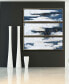 Фото #6 товара Blue Shadows Textured Metallic Hand Painted Wall Art Set by Martin Edwards, 60" x 20" x 1.5"