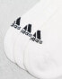 adidas Training 3 pack trainer socks in white