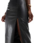 Фото #6 товара Bardot faux leather midi skirt in black