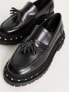 Фото #4 товара Free People teagan tassel detail studded chunky loafer in black