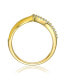 Фото #2 товара RA Young Adults/Teens 14k Yellow Gold Plated Yellow Enamel 'V' shaped stackable ring