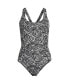 Фото #1 товара Women's Chlorine Resistant X-Back High Leg Soft Cup Tugless Sporty One Piece Swimsuit