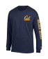 Фото #3 товара Men's Navy Cal Bears Team Stack Long Sleeve T-shirt