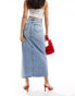 New Look denim maxi skirt in light blue