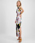ფოტო #2 პროდუქტის Crisscross Halter Maxi Dress