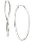 ფოტო #1 პროდუქტის Figure 8 Hoop Earrings in 14k Gold Vermeil, 2-1/2" (Also in Sterling Silver)