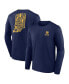 Фото #1 товара Men's Navy Notre Dame Fighting Irish Hometown Play Like A Champion Today Logo 2-Hit Long Sleeve T-shirt