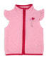 Baby Girls Hearts Bodysuit, Pants and Vest, 3 Piece Set
