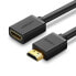 Фото #1 товара Przedłużacz przejściówka kabla HDMI 4K 10.2 Gbps 340Mhz 0.5 m czarny