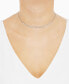 ფოტო #2 პროდუქტის Diamond Bezel Collar Necklace (1/2 c. t.w.) in 10k White Gold, 14" + 3" extender