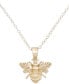 Фото #1 товара Macy's textured Bee Three Dimensional 18" Pendant Necklace in 10k Gold