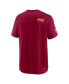 Фото #2 товара Men's Burgundy Washington Commanders Sideline Coach Chevron Lock Up Logo V-neck Performance T-shirt