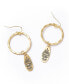 ფოტო #1 პროდუქტის Ruchi Evil Eye Charm Gold Hoop Earrings