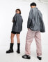 Фото #6 товара COLLUSION Unisex super oversized box pleat shirt in charcoal