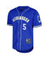 Фото #3 товара Men's Anthony Richardson Royal Indianapolis Colts Mesh Baseball Button-Up T-shirt