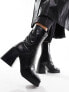 Фото #11 товара ASOS DESIGN Rover heeled leather boots in black