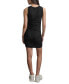 Women's Solid Ruched Crewneck Tank Dress
