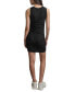 ფოტო #4 პროდუქტის Women's Solid Ruched Crewneck Tank Dress