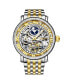 Men's Gold - Silver Tone Stainless Steel Bracelet Watch 49mm