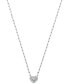 Фото #1 товара Michael Kors sterling Silver Pave Heart Necklace