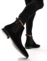 Walk London City Chelsea Boots In Black Suede