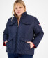 Фото #4 товара Plus Size Quilted Stand-Collar Jacket