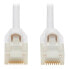 Фото #3 товара Tripp N261AB-S07-WH Safe-IT Cat6a 10G Snagless Antibacterial Slim UTP Ethernet Cable (RJ45 M/M) - White - 7 ft. (2.13 m) - 2.13 m - Cat6a - U/UTP (UTP) - RJ-45 - RJ-45