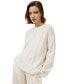 Фото #1 товара Women's Semi-Sheer Cable-knit Sweater