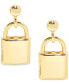 Фото #3 товара Серьги Macy's Padlock Polished