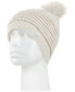 Фото #1 товара Women's Cannes Ribbed Pom-Pom Hat