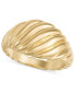 ფოტო #1 პროდუქტის Gold-Tone Textured Crescent Statement Ring, Created for Macy's